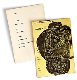 Die erste Ausgabe der Berner Zeitschrift «Spirale» und Gomringers beanstandetes Gedicht. 